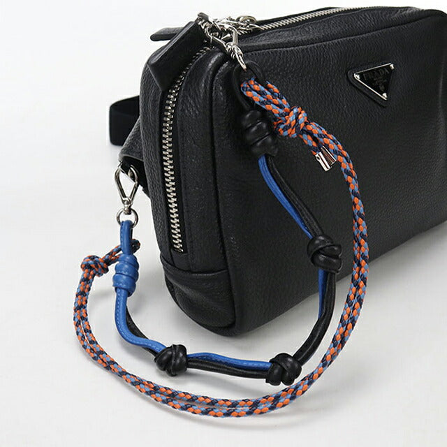 中古 プラダ ショルダーバッグ メンズ ブランド PRADA ヴィッテロダイノレザー レザー 2VH181 2BBE F0002 ブラック USDPR113720011
