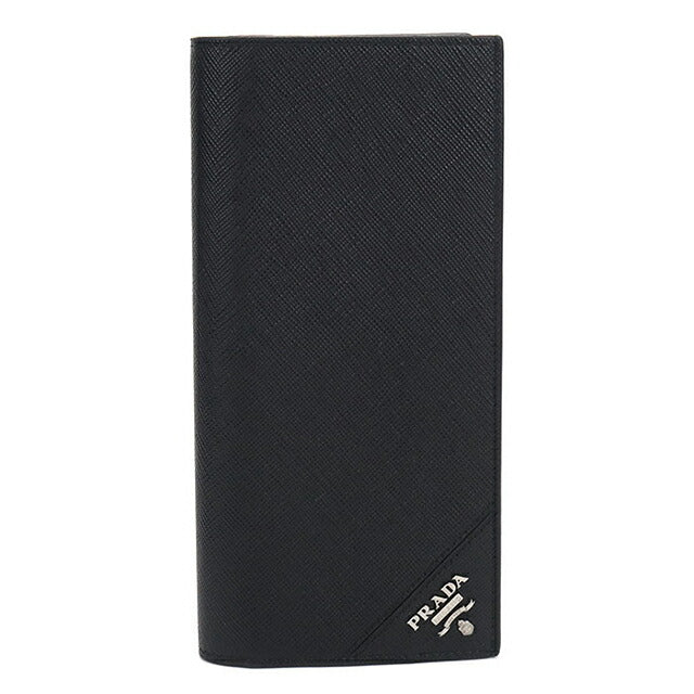 中古 プラダ 長財布二折 メンズ ブランド PRADA サフィアーノレザー レザー 2MV836 ブラック USDPR113892011