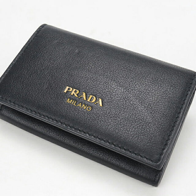 中古 プラダ 名刺入れ レディース ブランド PRADA レザーカードケース 1MC110 ブラック USDPR114537011