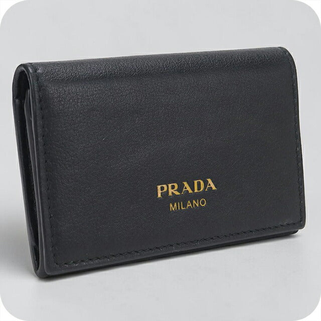中古 プラダ 名刺入れ レディース ブランド PRADA レザーカードケース 1MC110 ブラック USDPR114537011
