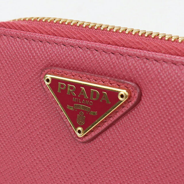 中古 プラダ 小銭入れ レディース ブランド PRADA サフィアーノトライアングル コインケース レザー 1MM268 ピンク USDPR114538011
