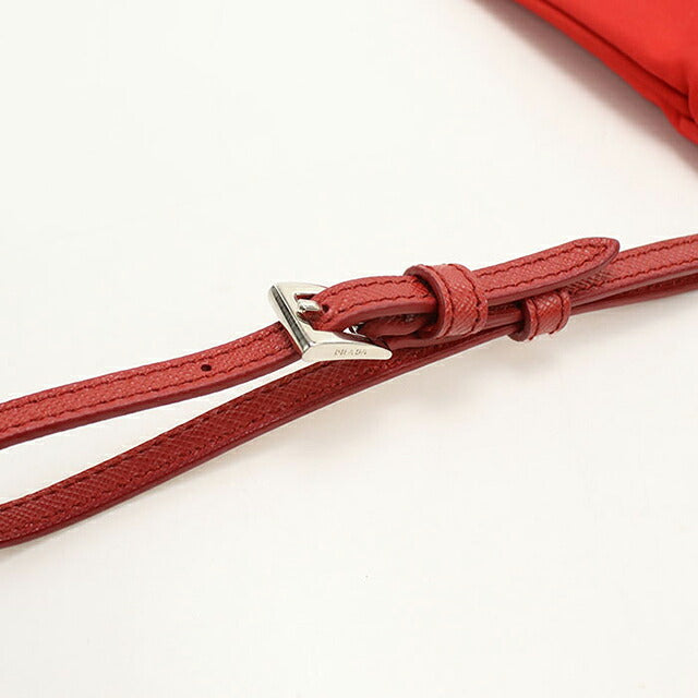 中古 プラダ ポーチ レディース ブランド PRADA トライアングルロゴ 1NH545 レッド USDPR114844011