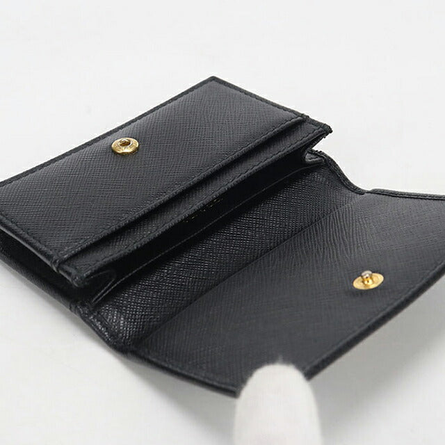 中古 プラダ 名刺入れ レディース ブランド PRADA カードケース レザー 1MC122 ブラック USDPR115150011