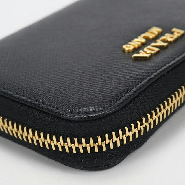 中古 プラダ 小銭入れ レディース ブランド PRADA サフィアーノ ロボット コインケース 1MM268 ブラック USDPR115478011