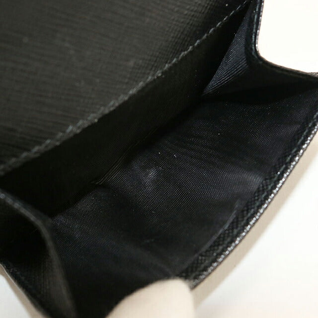 中古 プラダ 三つ折り財布 三折財布 コンパクト レディース ブランド PRADA サフィアーノ 1MH021 ブラック USDPR115685011