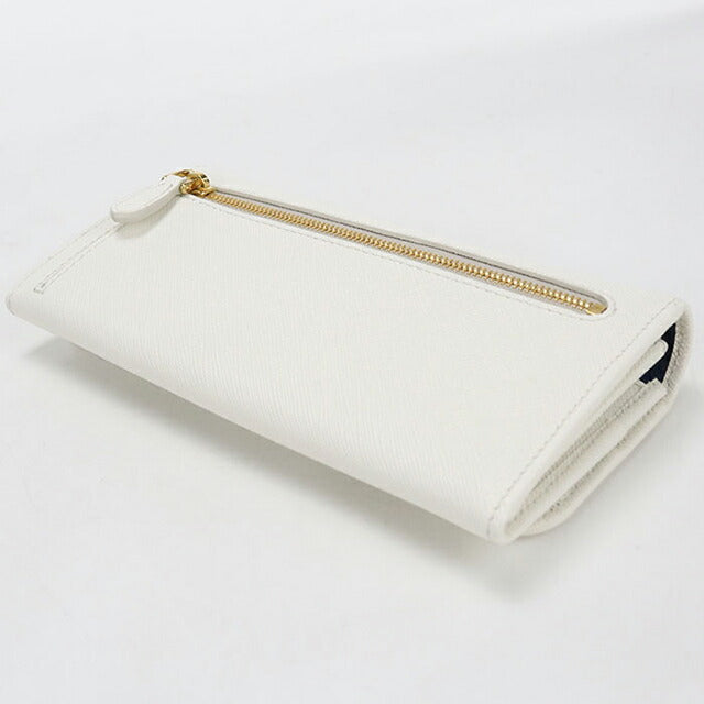 中古 プラダ 長財布二折 レディース ブランド PRADA サフィアーノマルチカラー 1MH132 ホワイト USDPR115741011