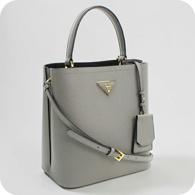 中古 プラダ ハンドバッグ レディース ブランド PRADA パニエ 2WAY レザー 1BA212 グレー USDPR116090011