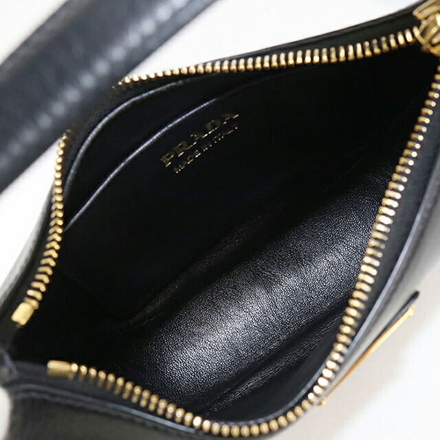 中古 プラダ ハンドバッグ レディース ブランド PRADA トライアングルロゴ アーケスモールレザー 2WAY 1BC194 ブラック USDPR116241011