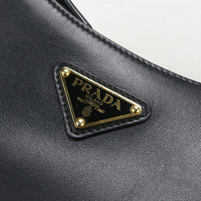 中古 プラダ ハンドバッグ レディース ブランド PRADA トライアングルロゴ アーケスモールレザー 2WAY 1BC194 ブラック USDPR116241011
