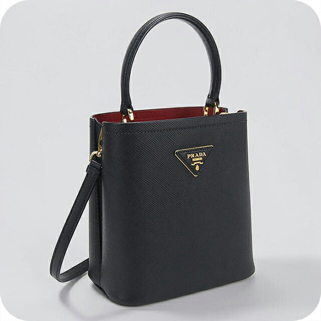 中古 プラダ ハンドバッグ レディース ブランド PRADA パニエ サフィアーノレザー スモールバッグ 2WAY 1BA217 ブラック USDPR116453011