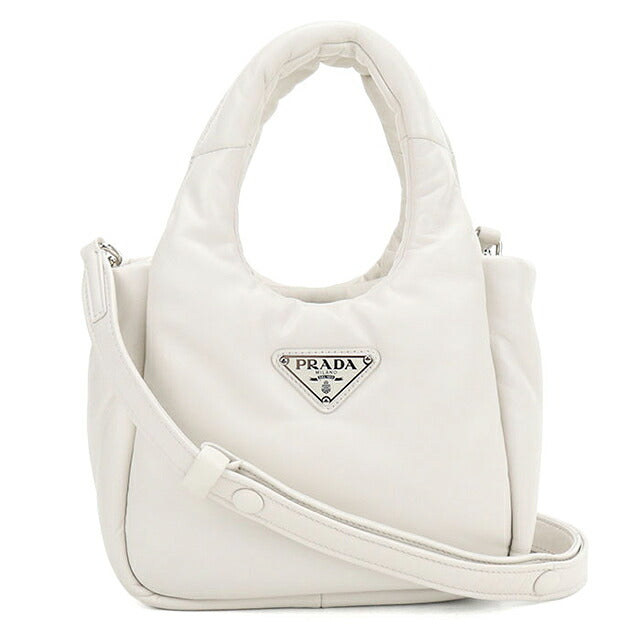 中古 プラダ ハンドバッグ レディース ブランド PRADA 2WAY レザー 1BA359 ホワイト USDPR117352011