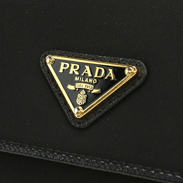 中古 プラダ 長財布二折 レディース ブランド PRADA テスート トライアングル 1MH132 UZO F0X3X ブラック USDPR118262011
