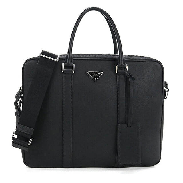 中古 プラダ ブリーフケース メンズ ブランド PRADA レザー 2VE368 ブラック USDPR118414011