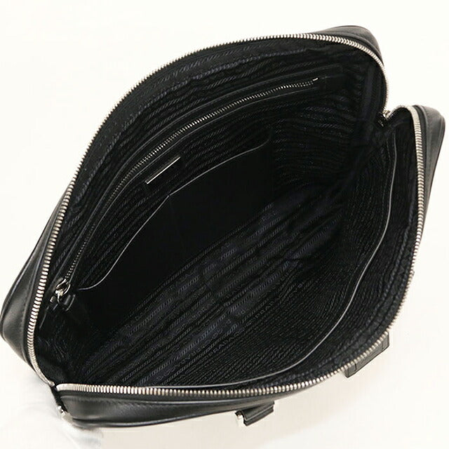 中古 プラダ ブリーフケース メンズ ブランド PRADA レザー 2VE368 ブラック USDPR118414011