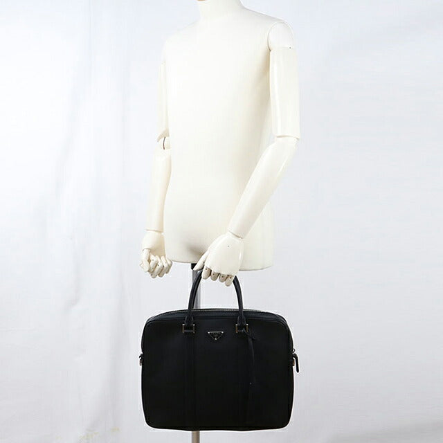 中古 プラダ ブリーフケース メンズ ブランド PRADA レザー 2VE368 ブラック USDPR118414011