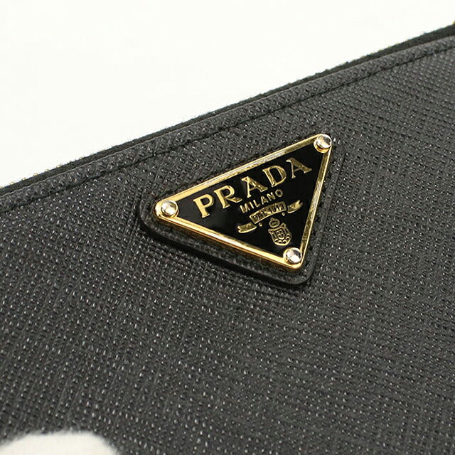 中古 プラダ 小銭入れ レディース ブランド PRADA サフィアーノ トライアングル カードケース 1MC086 QHH F0002 ブラック USDPR119374011
