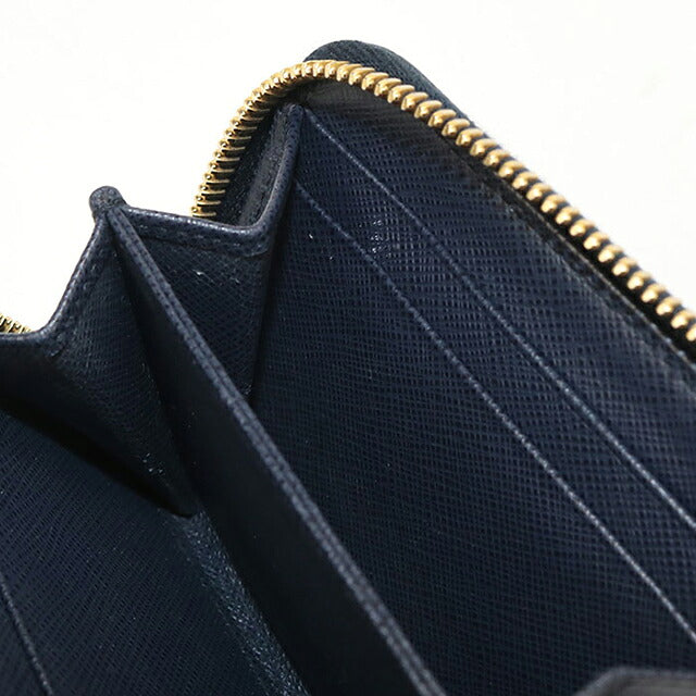 中古 プラダ 小銭入れ レディース ブランド PRADA サフィアーノトライアングル コインケース レザー ネイビー USDPR119512011