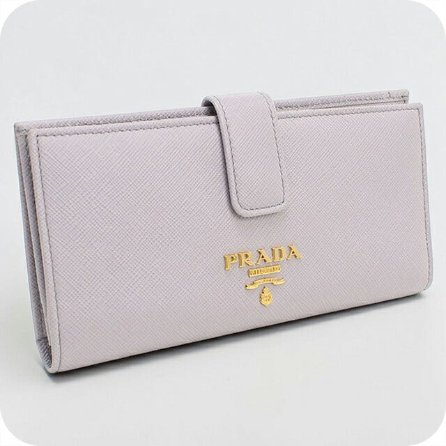 中古 プラダ 長財布二折 レディース ブランド PRADA サフィアーノマルチカラー レザー 1MV025 パープル USDPR119881011
