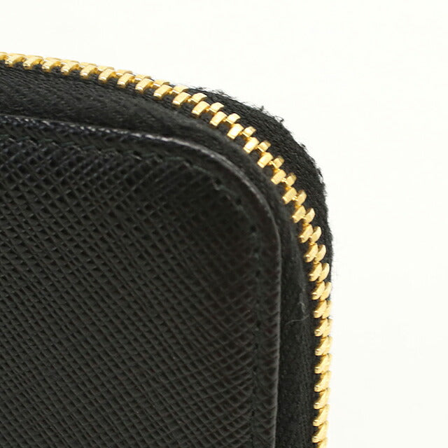 中古 プラダ 小銭入れ レディース ブランド PRADA サフィアーノトライアングル コインケース レザー 1MM268 QHH F0002 ブラック USDPR119887011