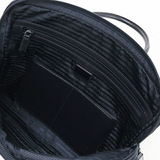 中古 プラダ ブリーフケース メンズ ブランド PRADA 2WAY レザー 2VE368 ネイビー USDPR120032011