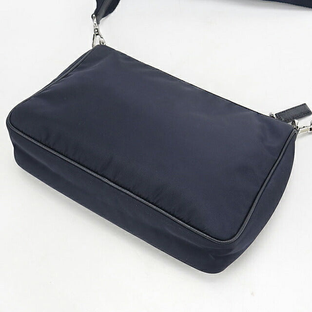 中古 プラダ 斜め掛け ショルダーバッグ メンズ ブランド PRADA Re-NYLON ショルダーバッグ 2VH113 ネイビー USDPR120102011