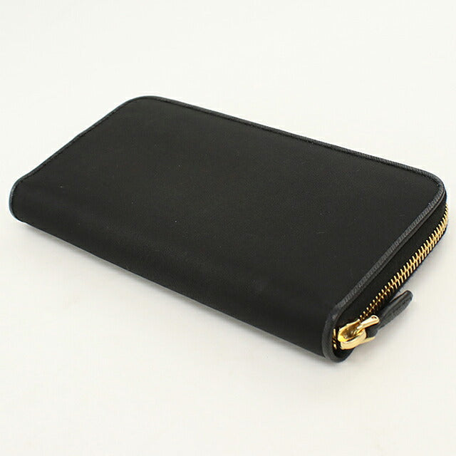 Used Prada long wallet round zipper ladies brand PRADA triangle logo 1ML506 black USDPR120501011