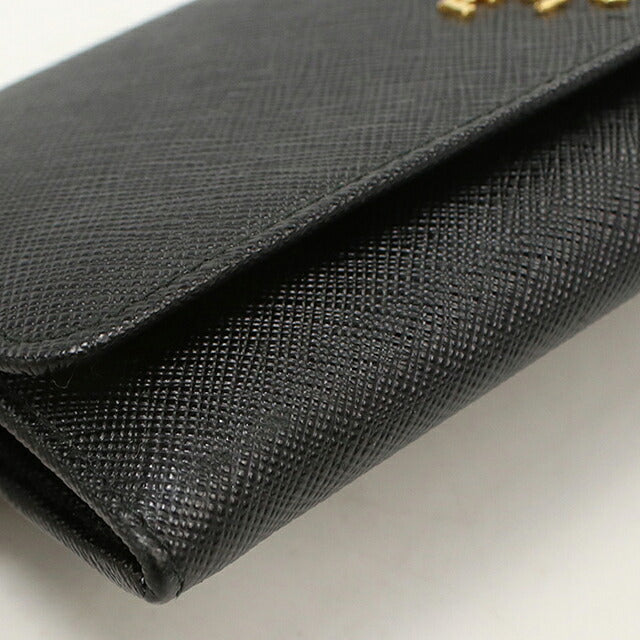 Used Prada long wallet bi-fold ladies brand PRADA Saffiano multicolor 1MH132 black USDPR120516011