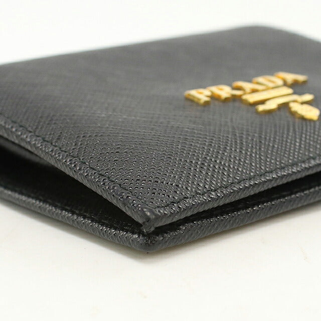 Used Prada Bifold Wallet Bifold Wallet Compact Ladies Brand PRADA Saffiano Leather 1MV204 Black USDPR120632011