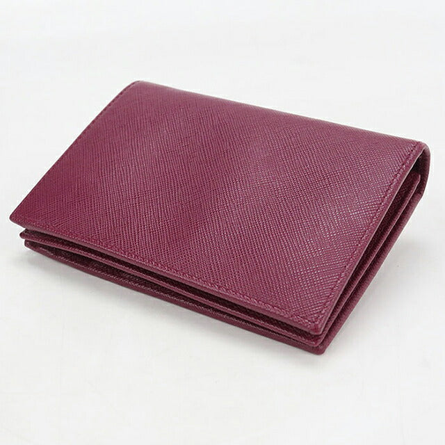 Used Prada Bifold Wallet Bifold Wallet Compact Ladies Brand PRADA Saffiano Leather 1M0668 Purple USDPR120720011