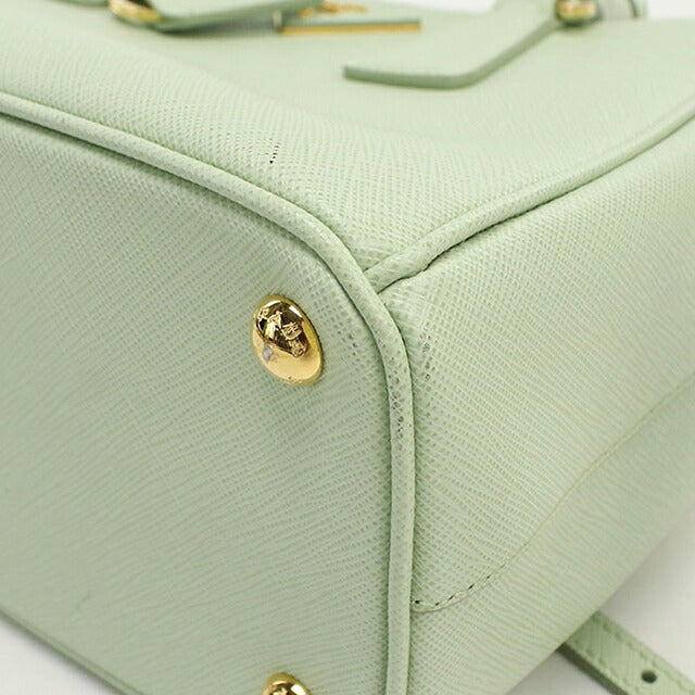 二手普拉达手提包女士品牌 PRADA Galleria 2WAY Saffiano 皮革小包 1BA896 绿色 USDPR121272011