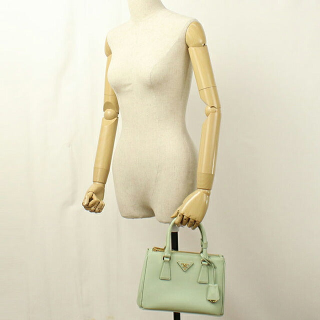 二手普拉达手提包女士品牌 PRADA Galleria 2WAY Saffiano 皮革小包 1BA896 绿色 USDPR121272011