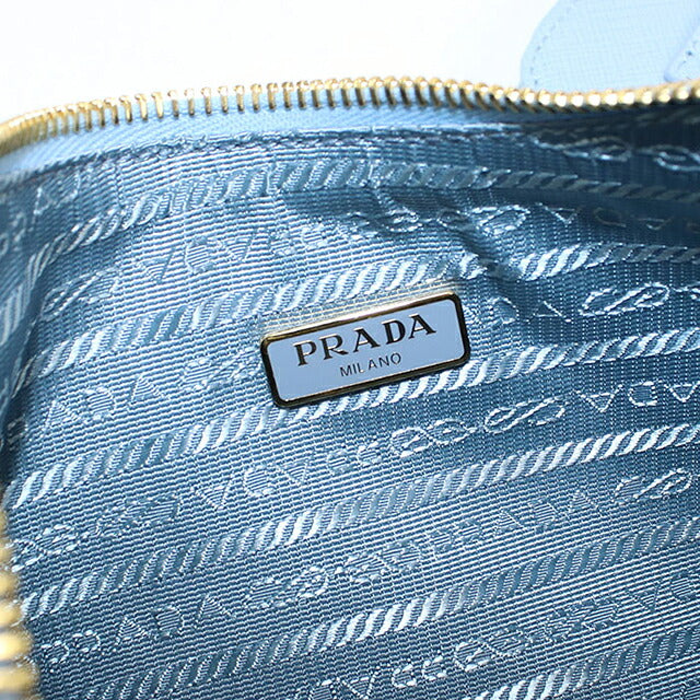 二手 Prada 单肩包女式品牌 PRADA 重新版 2005 2WAY Saffiano 皮革包 1BH204 蓝色 USDPR121273011