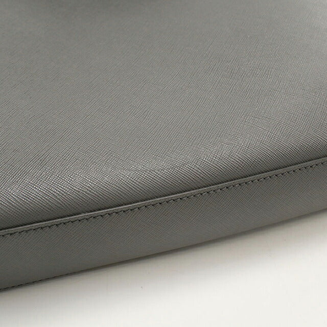 二手 Prada 手提包男士品牌 PRADA Saffiano 皮革皮革灰色 USDPR121497011