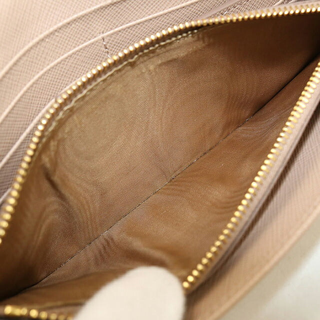 中古 プラダ 長財布二折 レディース ブランド PRADA サフィアーノレザー財布 1MH132 ベージュ USDPR121573011
