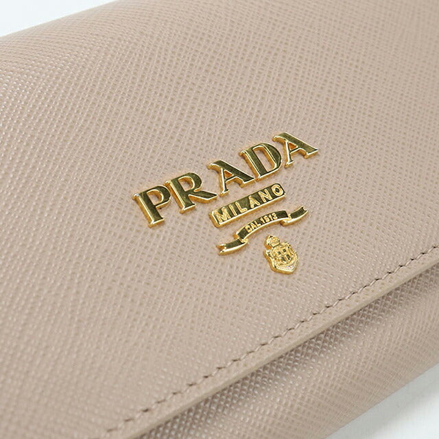 中古 プラダ 長財布二折 レディース ブランド PRADA サフィアーノレザー財布 1MH132 ベージュ USDPR121573011