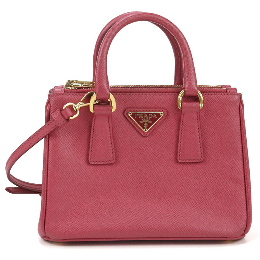 中古 プラダ ハンドバッグ レディース ブランド PRADA ガレリア ミニバッグ 1BA906 ピンク バッグ USDPR92719011
