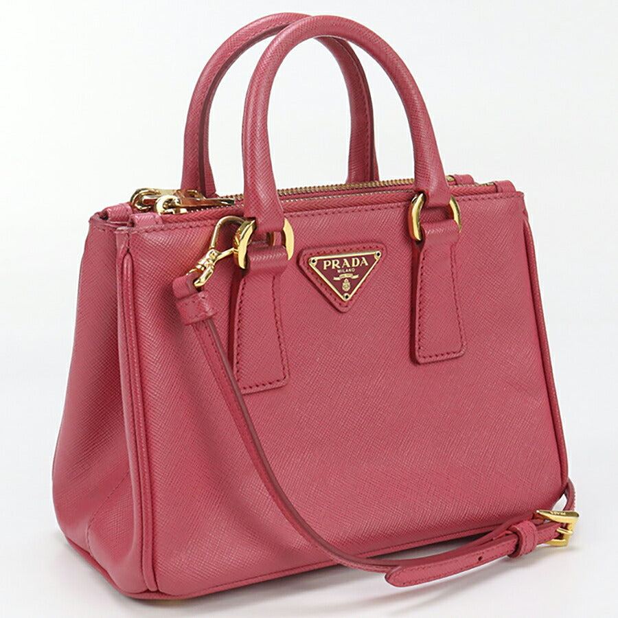 中古 プラダ ハンドバッグ レディース ブランド PRADA ガレリア ミニバッグ 1BA906 ピンク バッグ USDPR92719011