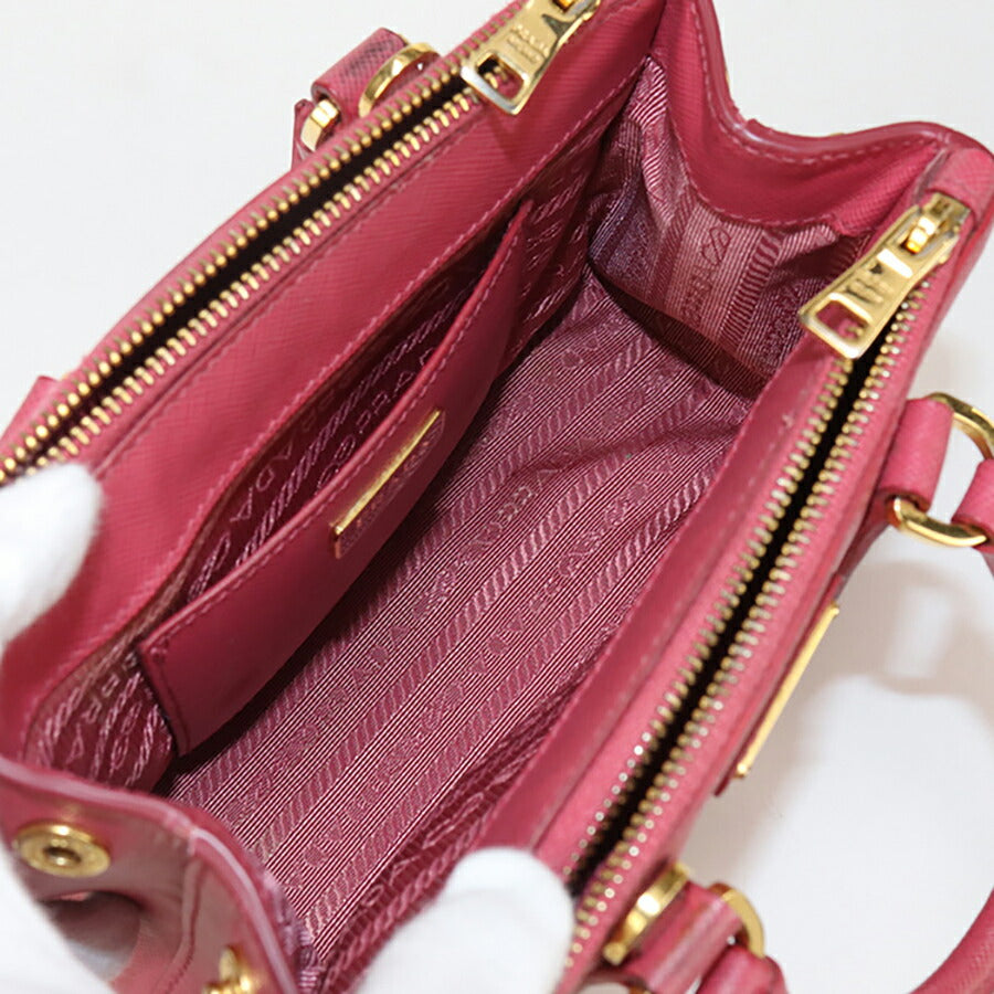 中古 プラダ ハンドバッグ レディース ブランド PRADA ガレリア ミニバッグ 1BA906 ピンク バッグ USDPR92719011