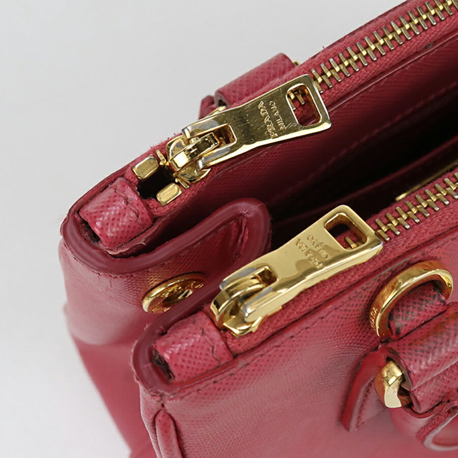 中古 プラダ ハンドバッグ レディース ブランド PRADA ガレリア ミニバッグ 1BA906 ピンク バッグ USDPR92719011