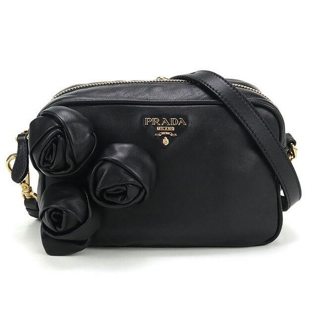 中古 プラダ 斜め掛け ショルダーバッグ レディース ブランド PRADA レザー BP0166 UHG F0002 ブラック バッグ USDPR92909011