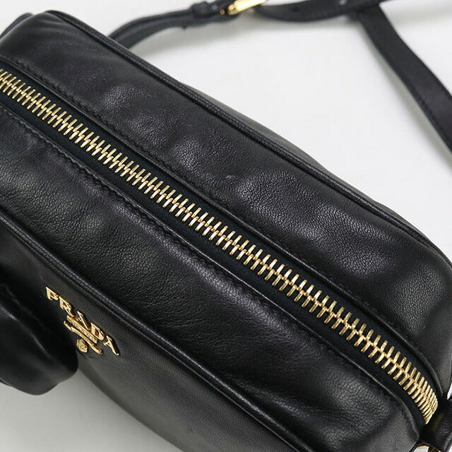 中古 プラダ 斜め掛け ショルダーバッグ レディース ブランド PRADA レザー BP0166 UHG F0002 ブラック バッグ USDPR92909011