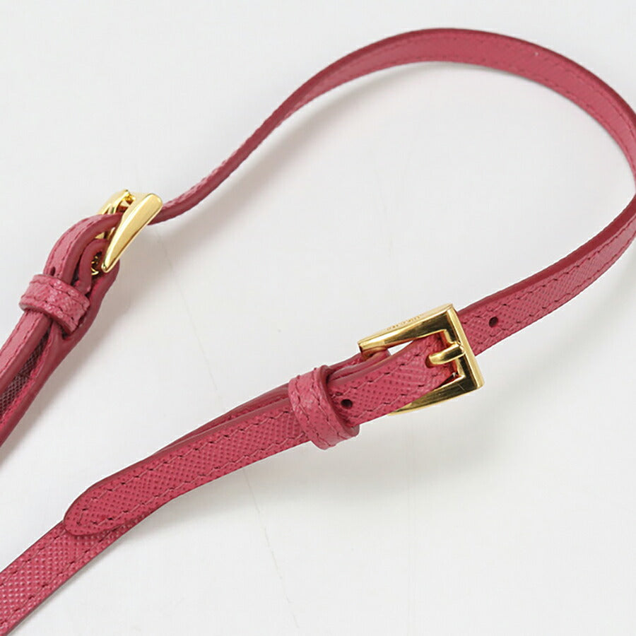 中古 プラダ チェーンウォレット レディース ブランド PRADA ショルダーウォレット 1M1437 ピンク 財布 USDPR93243011