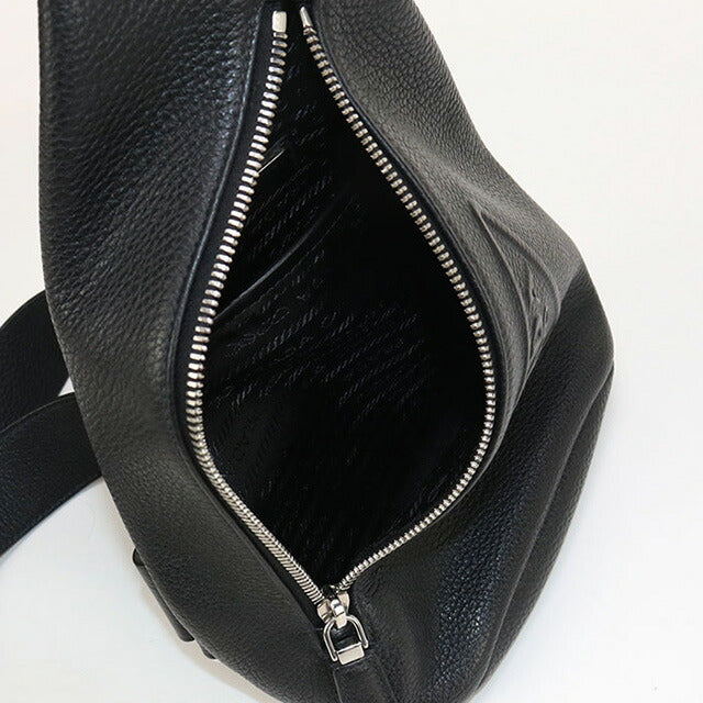 二手 Prada Body Bag 男士品牌 PRADA Vitello Dyno 皮革单肩包 PR95208 黑色包 USDPR95208011
