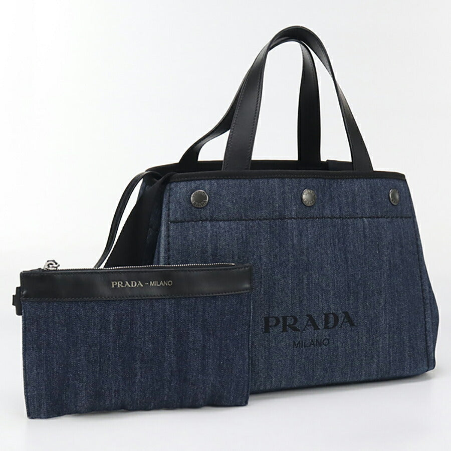 中古 プラダ トートバッグ レディース ブランド PRADA 2WAY 1BG311 2BBV FOKF5 ネイビー バッグ USDPR95223011