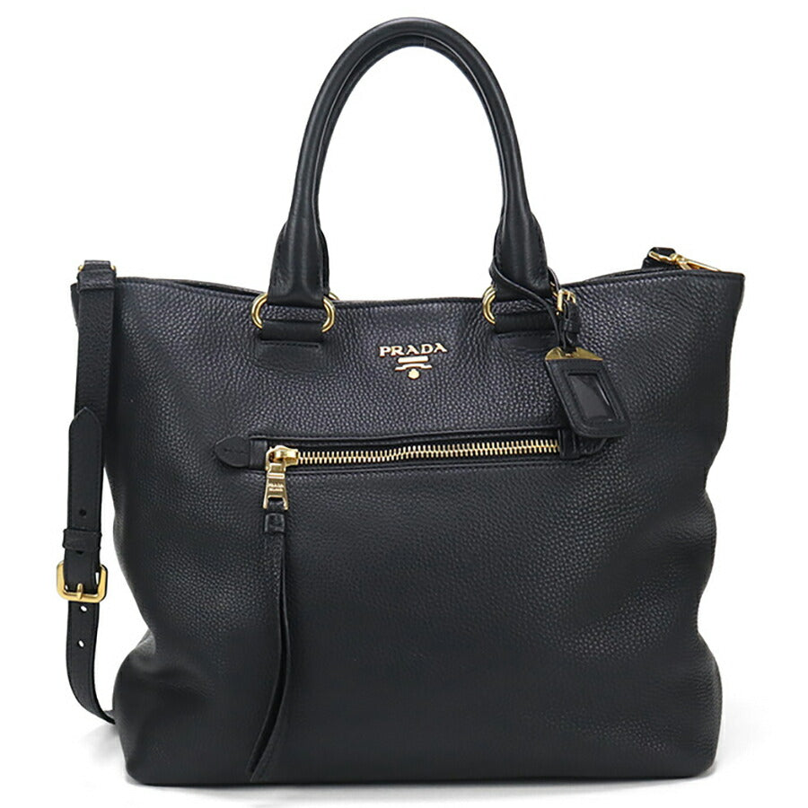 中古 プラダ トートバッグ レディース ブランド PRADA 2WAY レザー BN2754 ブラック バッグ USDPR95232011