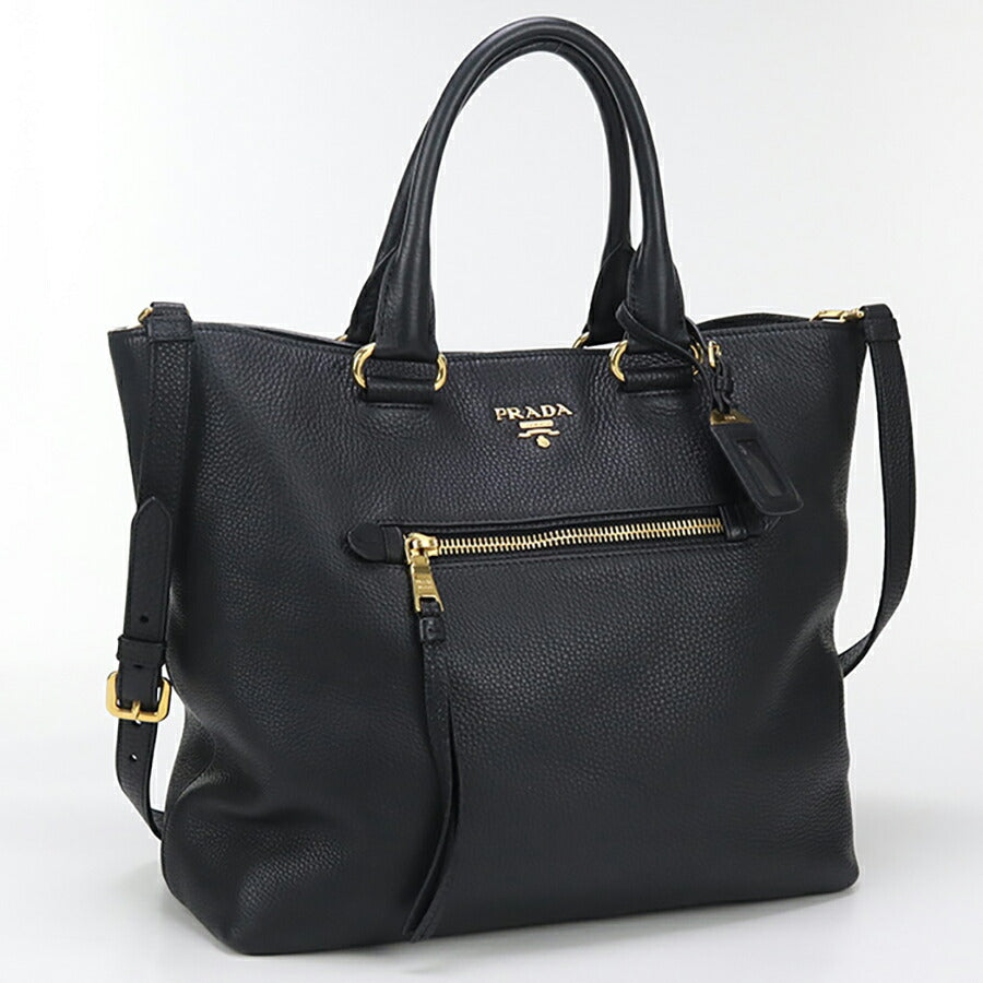 中古 プラダ トートバッグ レディース ブランド PRADA 2WAY レザー BN2754 ブラック バッグ USDPR95232011