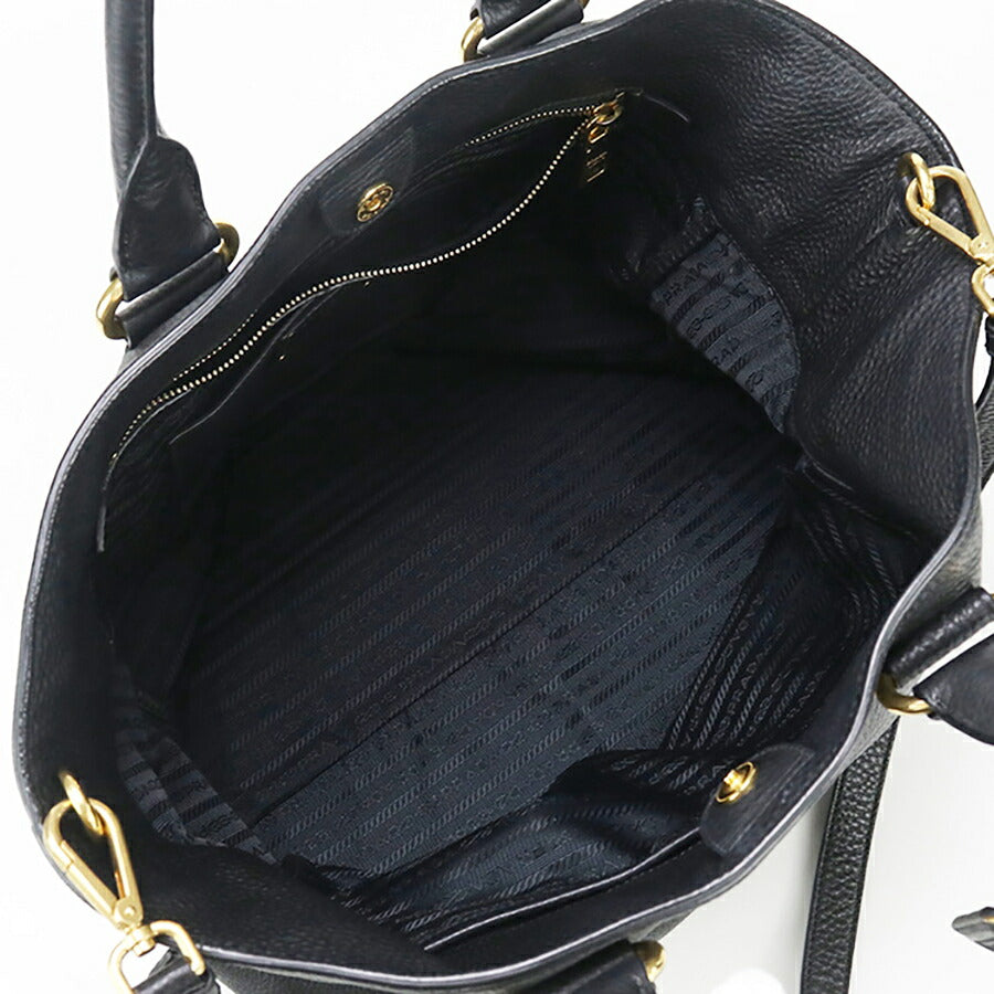 中古 プラダ トートバッグ レディース ブランド PRADA 2WAY レザー BN2754 ブラック バッグ USDPR95232011