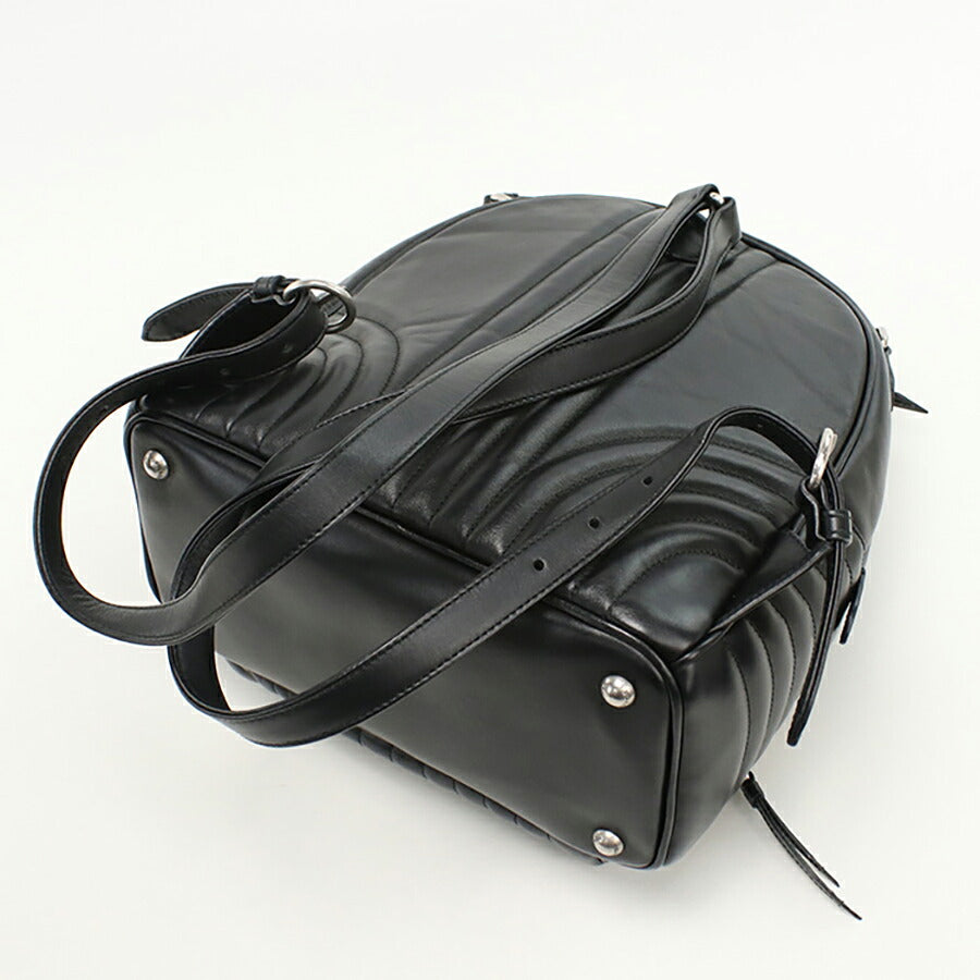 中古 プラダ リュック レディース ブランド PRADA ダイアグラム バックパック レザー 1BZ030 2D91 F0633 ブラック バッグ USDPR95318011