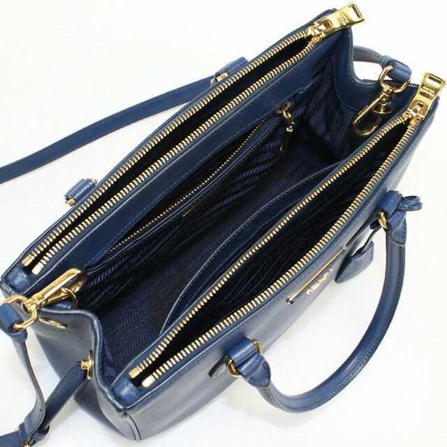 二手Prada手提袋的女性品牌Prada Galleria 2way 1ba863 NZV F0016蓝色包USDPR95631011