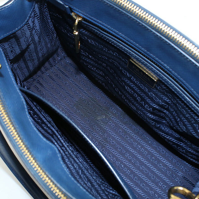 二手Prada手提袋的女性品牌Prada Galleria 2way 1ba863 NZV F0016蓝色包USDPR95631011